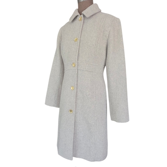 J.Crew Wool-blend Lady Coat / Jacket AT107  Heather Dusk Grey Size 12 - Picture 3 of 16